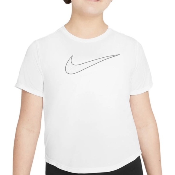 Girls' | Nike | White DRI-FIT Lightweight Tennis Logo Top - Picture 1 of 7